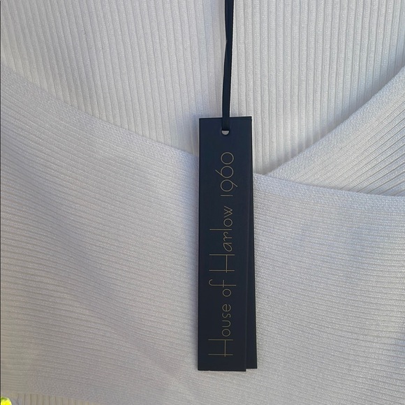 House of Harlow 1960 White Ribbed Women's Top bodysuit - Picture 6 of 6